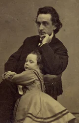 Edwin Booth und seine Tochter Edwina